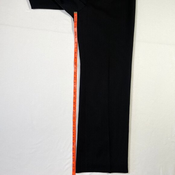 LOFT Laura Fit Trousers Dress Pants Size 8 Black Wide Leg Flowy Lined - Picture 11 of 16